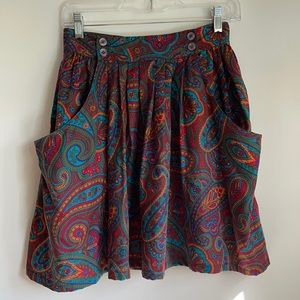 Vintage paisley pattern skirt